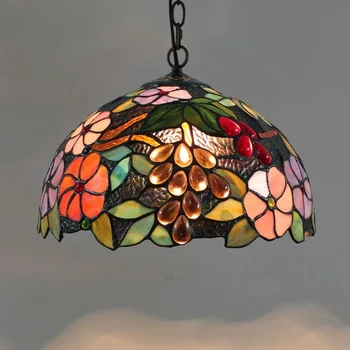 модерни таван, висящи лампи ретро окачена стъклена лампа star лампа iron кабел притежателя дървена крушка антични дървени полилей