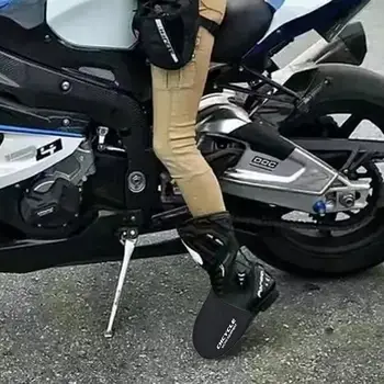 Мотоциклетът тампон за смяна на предавките, мотоциклети калъф, черен, за многократна употреба, противоскользящий, за мотоциклет, защитно покритие за обувки, устойчив на абразия