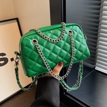 Модни дамски чанти през рамо с веригата, ежедневни малка чанта с капак, чанта-тоут, портфейл