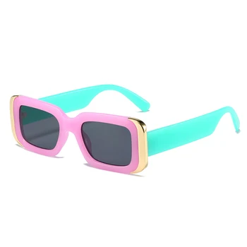 2023 Ins-Популярните модни квадратни Дамски Слънчеви очила Ретро Маркови дизайнерски Желеобразные Нюанси UV400 Мъжки градиентные Слънчеви Очила