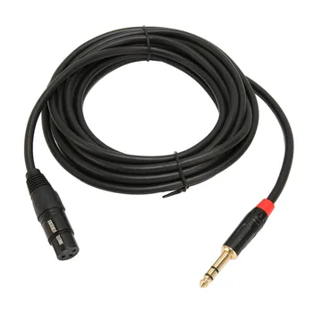 3-пинов кабел XLR-контакти Метални Конектори и PVC Обвивка на XLR-контакти кабел 1/4 инча 16,4 ФУТА Намаляват смущения за микрофони