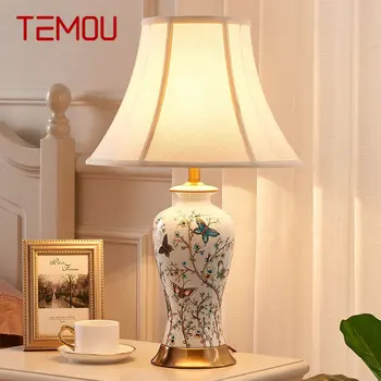 TEMOU Модерни Керамични настолни лампи LED Проста Креативна Луксозно Нощно Настолна лампа за дома, дневна, кабинет, Спалня