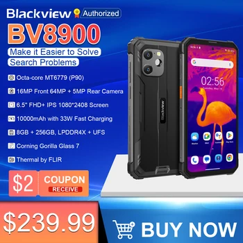 Blackview BV8900 Траен Минерален Смартфон 6,5 
