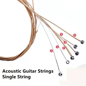 Китарните струни 1-6 за класическа класическа стоманена тел Класически партия акустични фолк китара Аксесоари