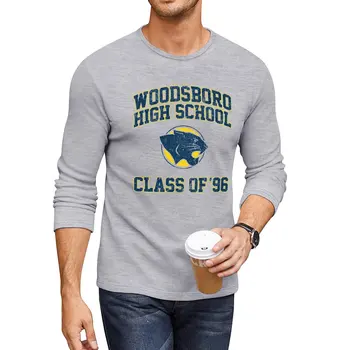 Нова дълга тениска Woodsboro High School клас 96 (опция), облекла в стил хипи, тениски, черни тениски за мъже