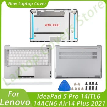 Калъфи За лаптопи Lenovo IdeaPad 5 Pro 14ITL6 14ACN6 Air14 Plus 2021 LCD Дисплей на Задната част на Кутията Bezel Поставка за Ръце Долен Корпус Замени