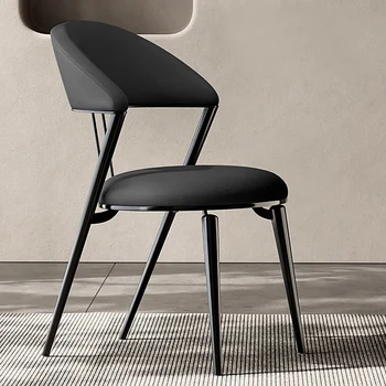 Столове за дневна и трапезария с Nordic облегалка, Кожени Индивидуални Столове за хранене, Дизайнерско бюро, Кухненски мебели Sedie Cucina MQ50CY
