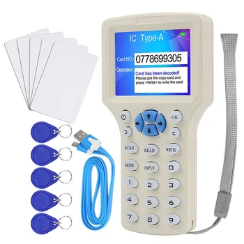 2022.Най-добрият RFID-четец, копирна Машина, 10-честотен програмист смарт карти NFC, 125 khz 13,56 Mhz, криптиран Декодер, записваем ключ