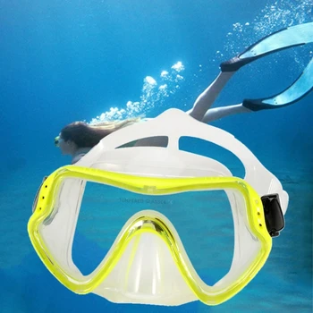 Маска за гмуркане с шнорхел за възрастни, фарове за очила за плуване, маска за гмуркане от закалено стъкло, очила за плуване, с ясно преглед на 180 ° лесен за използване