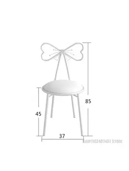 Метален стол в Скандинавски стил с Лък, кафенета, Тематичен ресторант, магазин млечен чай, Комбинация от бюрото и стола, Модерна прост стол с облегалка