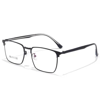 56 мм и голям размер, подобрена рамки за очила с голямо лице, бизнес мъжки слънчеви очила от титанова сплав, рамки за късогледство, 20065