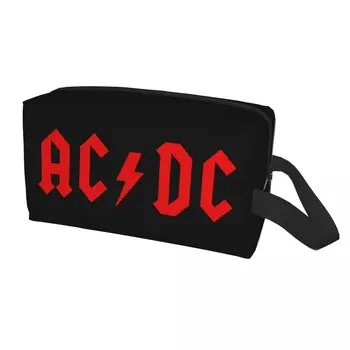 Custom Rock AC DC Пътна Косметичка за Жени Хеви-Метъл Група, Организатор за Тоалетни Принадлежности, Органайзер за Грим, Комплект За Съхранение на Козметика Lady Beauty