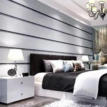 Тапети висококачествена сива серия, Модерен минимализъм, скандинавските вертикални ивици, Спалня, хол, Диван, ТЕЛЕВИЗОР, Фон, тапети за стени
