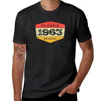 Нова класическа реколта тениска 1963 60 година на раждане, спортни ризи с домашен любимец принтом за момчета, скъпа облекло, тениски за мъже, тежки тениски