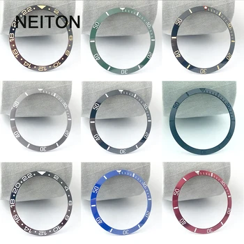 Поставяне на керамични bezel NEITON 37 мм, мъжки часовници, смяна на аксесоари, циферблат друг