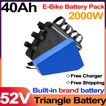 52V Mobiele Batterij 18650 Ebike Batterij Driehoek Batterij 30Ah 40Ah 50AH Enorme Capaciteit 2000W супер Krachtige Bafang