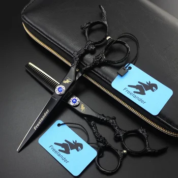 Freelander 6-инчов Фризьорски Ножици 440C, Професионални Фризьорски Ножици За Подстригване, Филировочные ножици, Ножици за коса