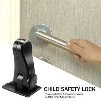 Детски Заключване за сигурност, защита от сблъсък, Детски дръжки на вратите, ключалки, Защита от отваряне, Стабилна Въртящо универсално многофункционално защитно устройство