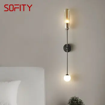 PLLY Модерно Вътрешно Прикроватное Осветление от Месинг LED Проста Креативна медна лампа-сутиени за домашен интериор дневна