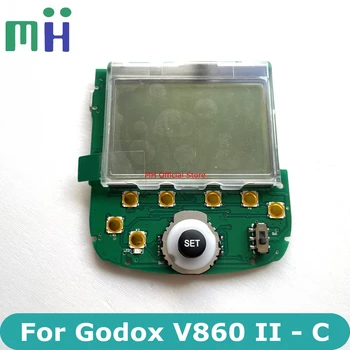 Новост за Godox V860II-C V860IIC (canon) на Задния панел за управление на събирането на дънна Платка с LCD екран + бутон за превключване на светкавицата V860II C