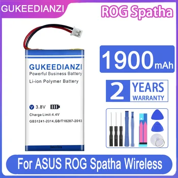 GUKEEDIANZI Взаимозаменяеми батерия 1900 ма за безжична мишка ASUS ROG Spatha Bateria