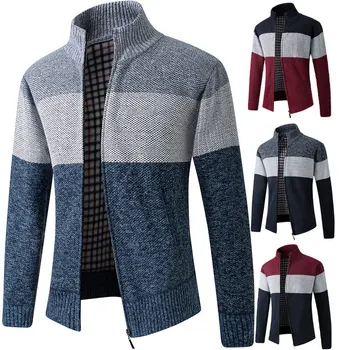 Есента яке-жилетка, тенденция мъжки корейската версия, индивидуален вязаный пуловер пуловер за студенти, зимна плюшено свитшот