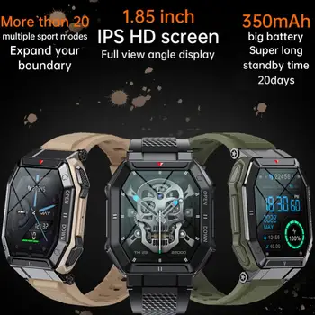 Смарт часовници k55 опция с потребителски Циферблат Водоустойчив спортен часовник за фитнес 1,85 инча HD Smartwatch за Android и Ios Монитор здраве