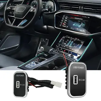 Гнездо за автомобилна USB-зарядно устройство Седем функции, защита Порт за зареждане на Компактно USB-зарядно за кола-Лесна инсталация многопортовых зарядни устройства
