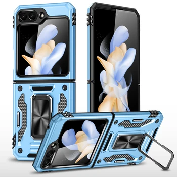 За Samsung Flip5 Аксесоари за мобилни телефони, Калъф-Поставка за Samsung Galaxy Z Flip 5 Zflip5 Flip5 5G Титуляр за Пръстена на пръста си Funda