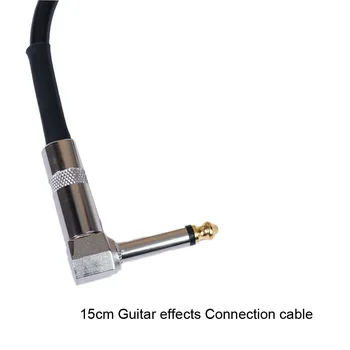 Чисто Нов Кабел за свързване на китарни ефекти, Педала на Китарата от PVC, экранированная 15/30/50 см, Штекерный свързващ конектор 6,35 мм