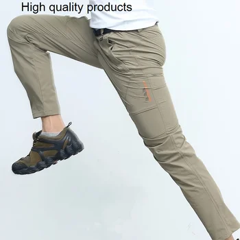 Летни ежедневни стрейчевые бързо съхнещи панталони, мъжки износоустойчиви дишащи непромокаеми панталони, Тактически военни Панталони-карго, Размер M-8XL