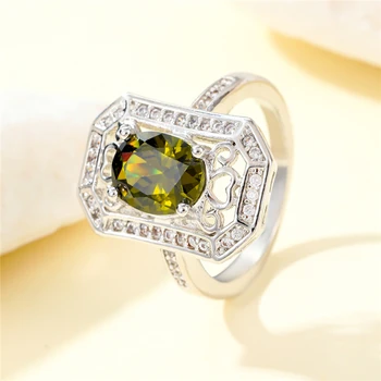 Женски пръстен Изискан дизайн на Модни Луксозни бижута и изделия от цирконий Сватбена Годежен пръстен на Булката Принцеса Аксесоари за парти подарък