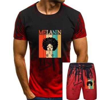 Тениска Proud Melanin Black за момичета, женска тениска с принтом кралици в стил афро, Подарък реколта