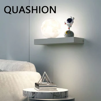 QUASHION Астронавт Детска Спалня осветление Стена LED Лунна Топка Лампа Светлинното Устройство Модерен Начало Декор Детска Стая, Стенни осветителни Тела