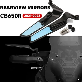 Модификация огледала за обратно виждане с фиксирано крило, за мотоциклет, аксесоар може да се върти за Honda CB650R 2021-2023