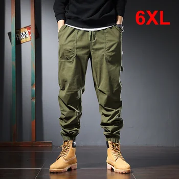 Голям Размер 5XL 6XL, Тактически Панталони-карго, Мъжки Модни Ежедневните Военни Панталони, Мъжки Панталони с много джобове, Мъжки Джоггеры Цвят Каки, Зелени