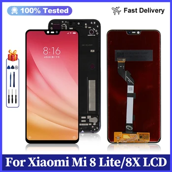 Оригиналът е За Xiaomi Mi 8 Lite LCD сензорен дисплей и цифров преобразувател В събирането на Замяна за Xiaomi Mi 8X Mi 8 Младежки LCD екран