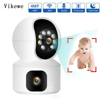 4MP WiFi IP Камера за Видеонаблюдение следи бебето Автоматична Камера За Следене на Човек Пълноцветен Камера за Нощно Виждане За помещения