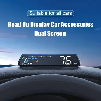 Авто Централен HUD дисплей, Компютър за управление на Температурата, на Скоростта, на Автомобилни аксесоари, Универсален електронен централен дисплей V8O2