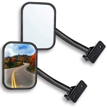 Огледало с панти като за Jeep Wrangler TJ JK 4X4, правоъгълни огледала morror райони, странично огледало вид, 2 опаковки