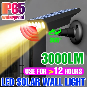 Външен Мощен слънчев led монтиран на стената лампа SMD3030 С рефлектор, Външно озеленяване на улицата лампа, Водонепроницаемое украса IP65 за коридори