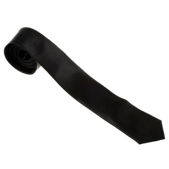 Случайни вратовръзка унисекс, тясна вратовръзка с тясна врата - черен