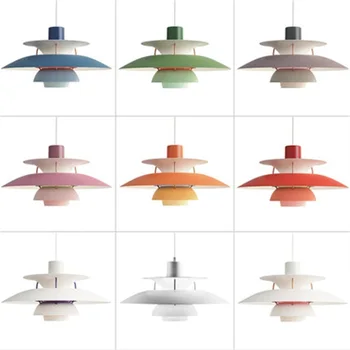 Креативен окачен лампа RONIN Nordic, модерни цветни led лампи, осветителни тела за украса на дома трапезария