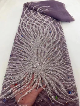 Луксозни камъни, висококачествени мъниста, ръчно изработени, тюлевое дантела, Африканските дантела, 2023, вышитое нигерийски дантела за сватбена рокля