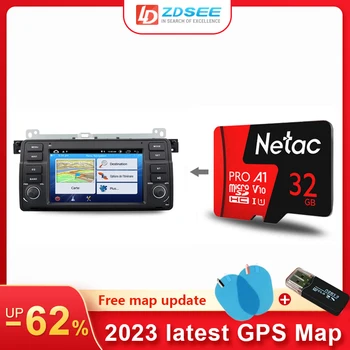 2023 GPS карта micro SD карти за автомобилното радио BMW E46 за Windows система/Android безплатно обновяване на GPS Навигация Европа/испания/Франция