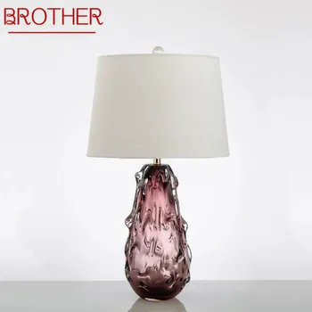 BROTHER Nordic Glaze Настолна Лампа за Съвременно Изкуство Хол, Спалня, Кабинет, Хотел LED Индивидуалност, Оригиналност Настолна Лампа