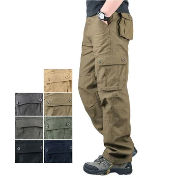 Пролетно-Есенни Мъжки Панталони-карго, всеки ден на военни тактически панталони с много джобове, Мъжки Връхни дрехи, Dr. прави панталони, Дълги панталони