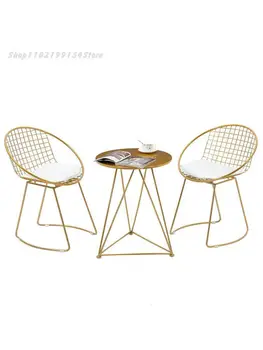 Балконски столове, костюм от три части, Малка масичка за чай, Разход на домашен отдих, Модерна и договорна лукс в скандинавски стил