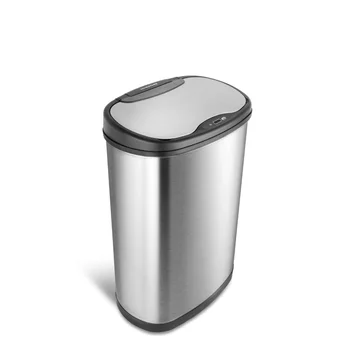 Кофа за боклук 13,2 литра / 50 л, Кухненско кошчето за боклук с датчик за движение, неръждаема стомана