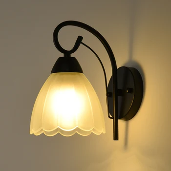 Американски ретро, с монтиран на стената лампа, нощна лампа за спални Прости модерен, креативен фон за хола Стенен шкаф Стълба на лампата, за да премине